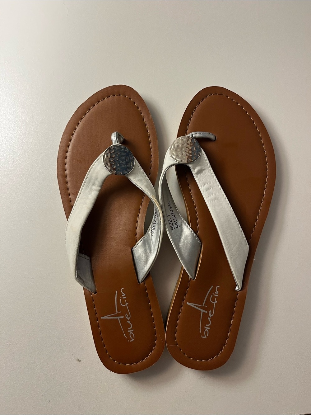 Flip Flops with White Straps
